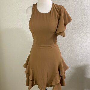 JOA Los Angeles XS Flutter Skirt‎ Shoulder Bearing Open Back Dress